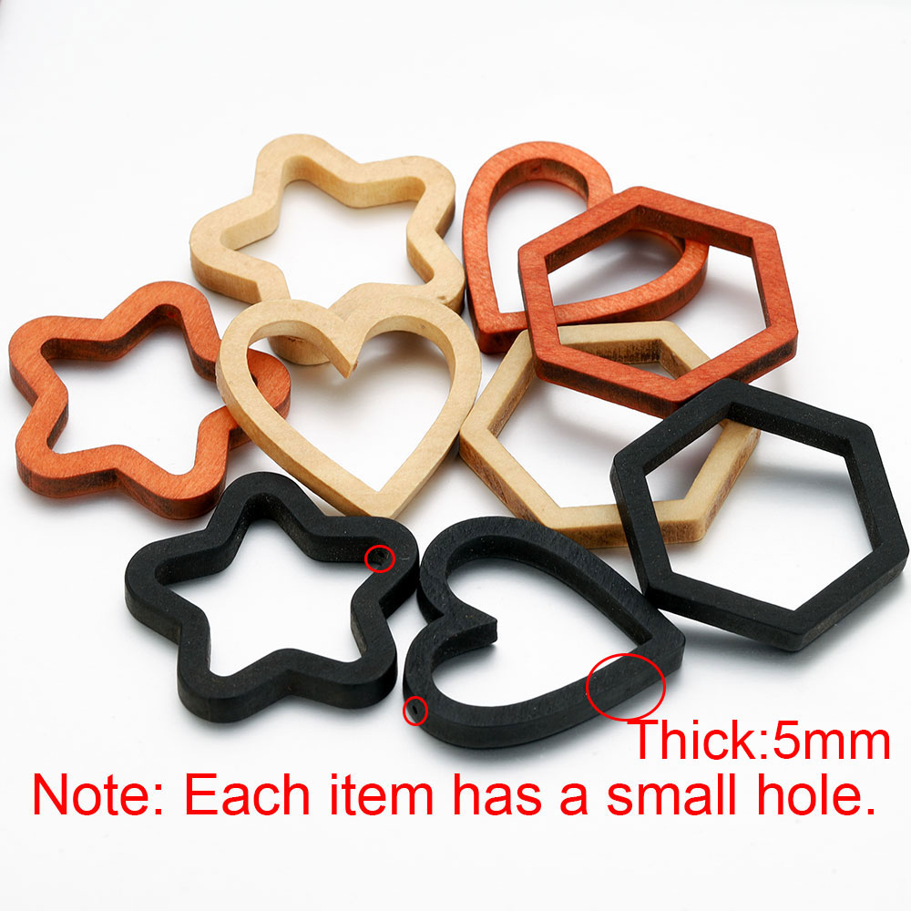 Resin Crafts - 10 Stück Holzherz-Quadrat-Silikonform für DIY-Schmuckherstellung, UV-Harz,