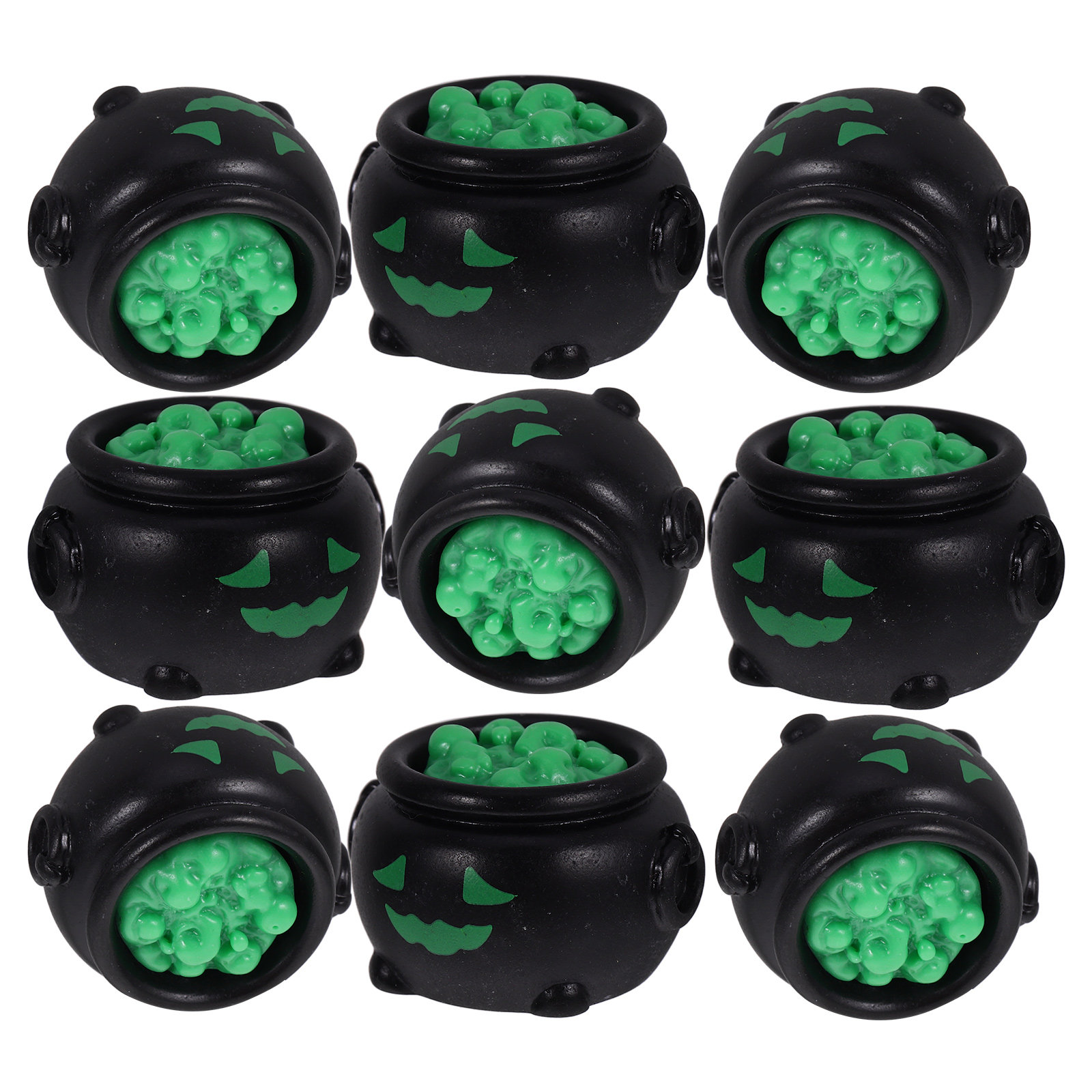 Resin Crafts - 10 Stück Miniatur-Hexenkessel Halloween-Dekorationen Kleine Harz-Kessel-Ornamente