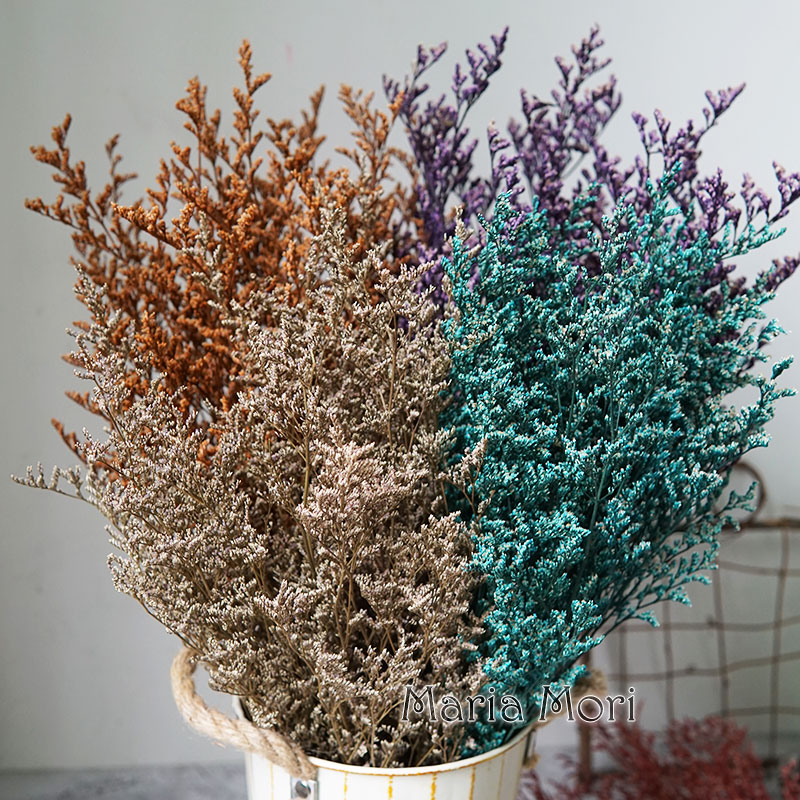 Dried Flower Bulk - 50g/Konserviertes Valentinstag-Gras Limonium-Blume Liebesgras für Floristik-Zubehör