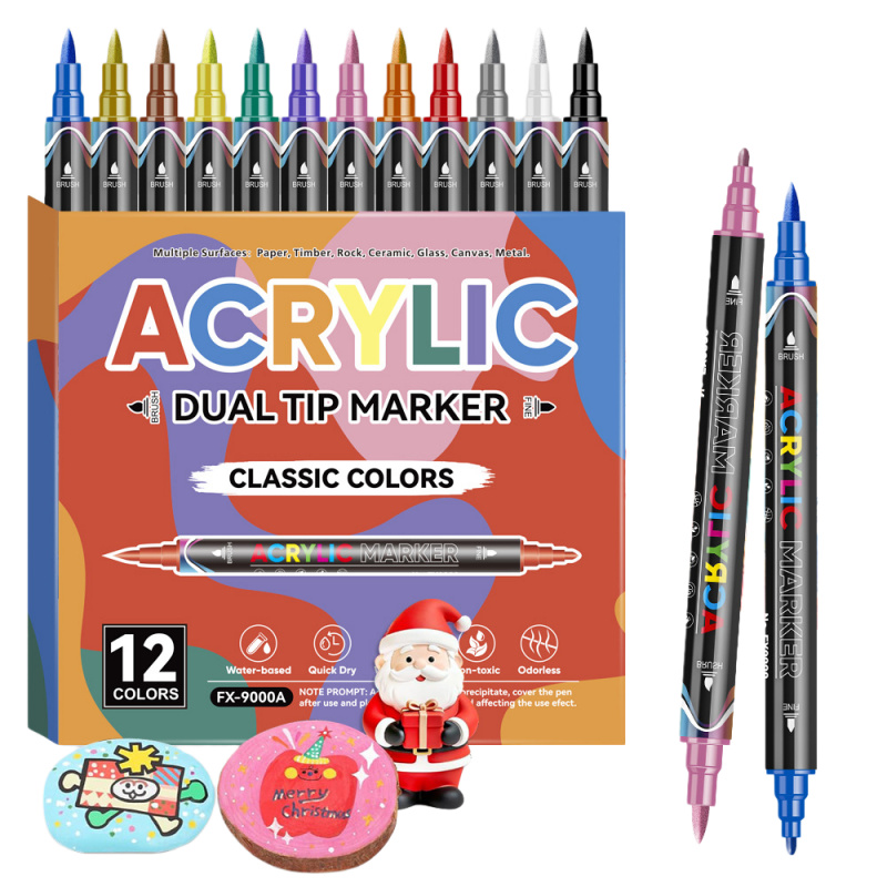 Copic Marker Classic - Acryl-Farbmarker, Pinselstifte mit zwei Spitzen und