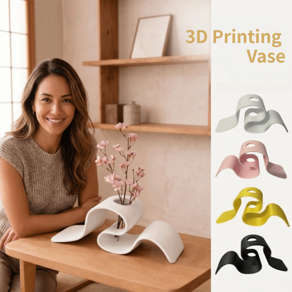 Dried Flower Bulk - Elegante 3D-Druck-Vase im INS Nordischen Stil