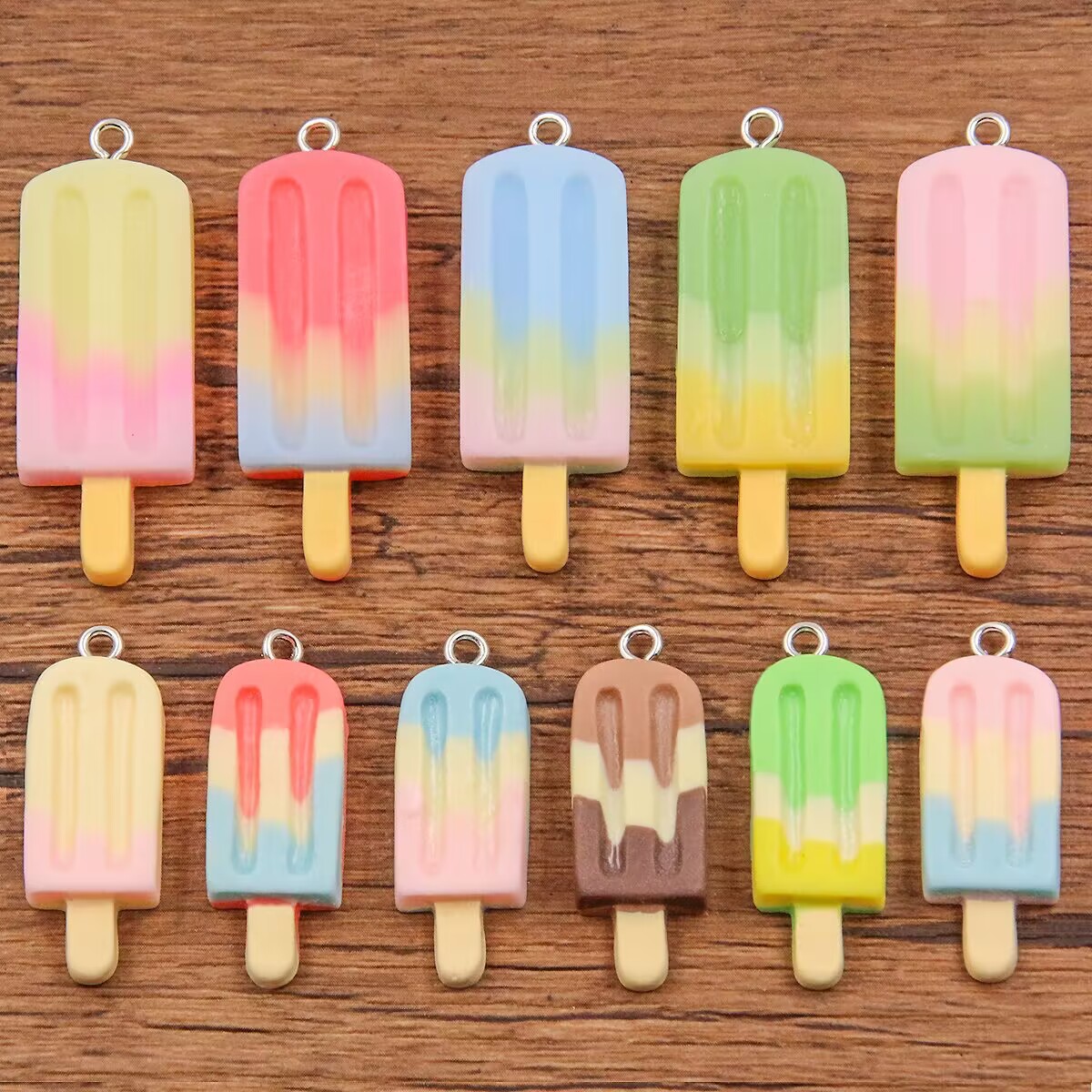 6 Stück Farbverlauf-Eis am Sti – Resin Crafts Diy Bewertung und Preis