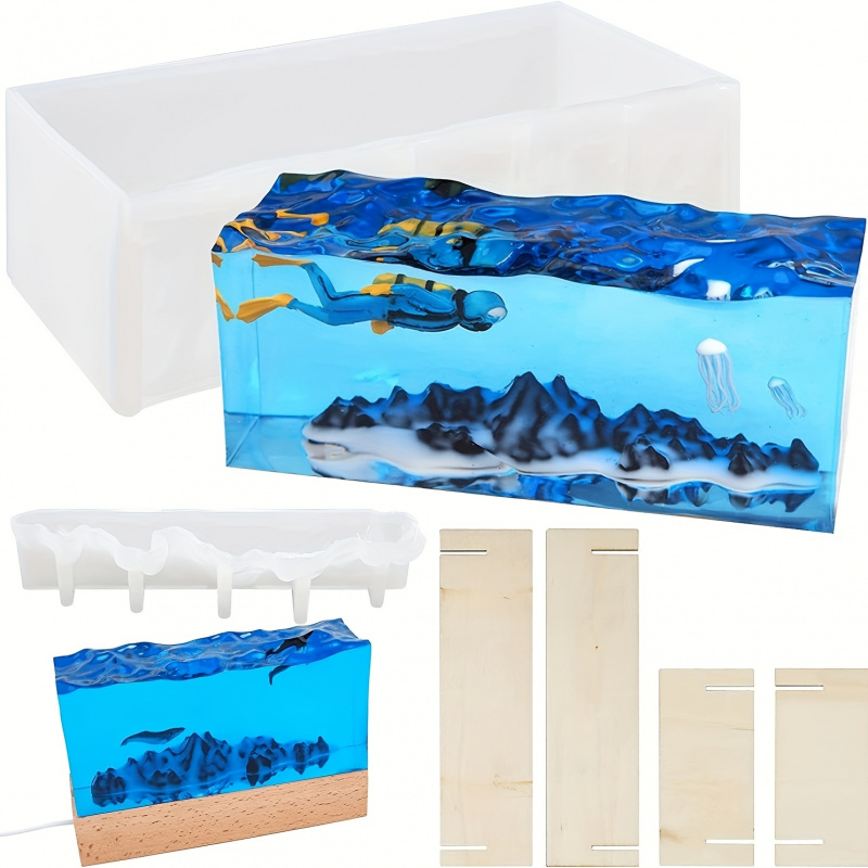 1 Satz Ozeanwellen-Harzformen, – Resin Ocean Wave Mold Bewertung und Preis