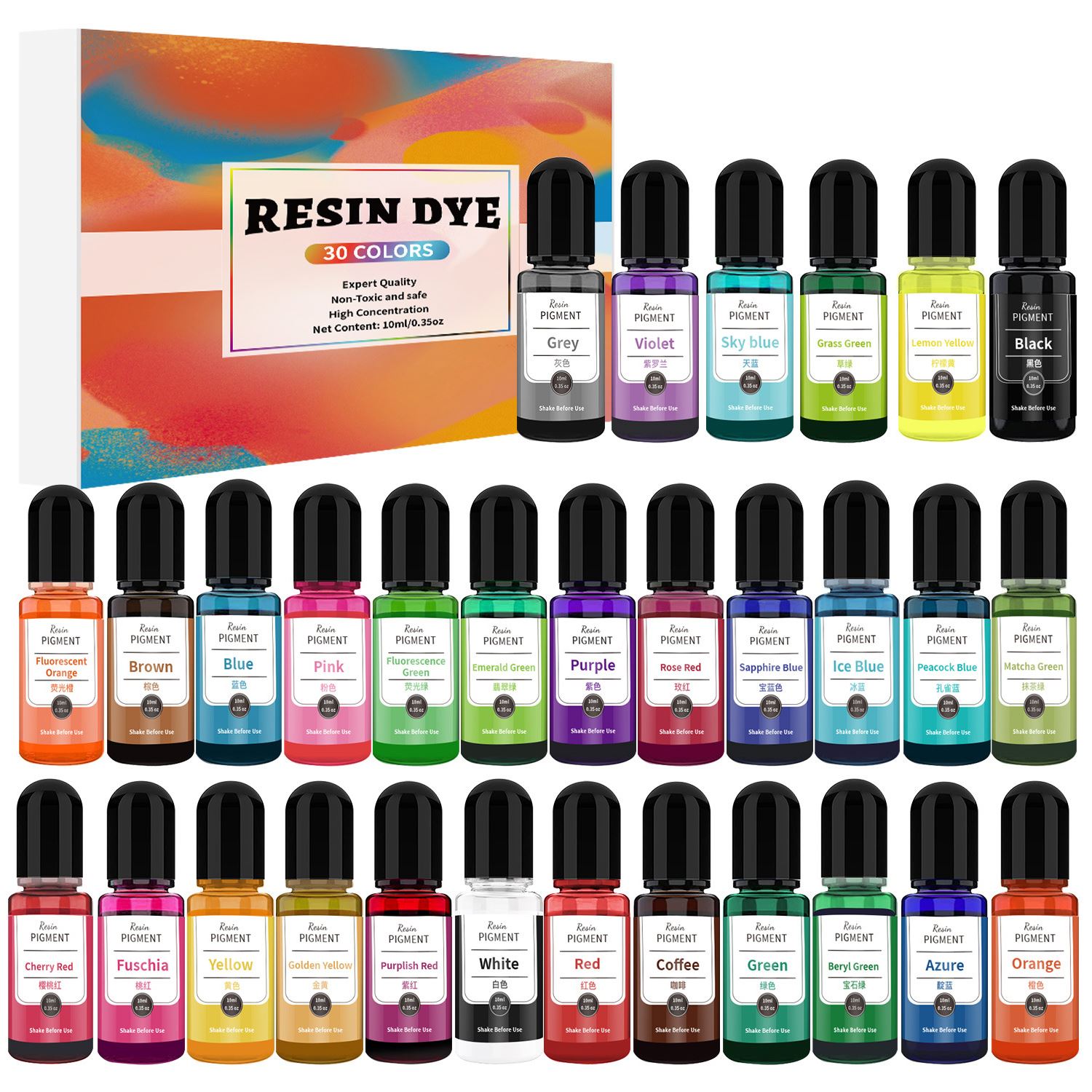 24/30 Farben Set 10 ml Epoxidh – Resin Dye Alcohol Bewertung und Preis