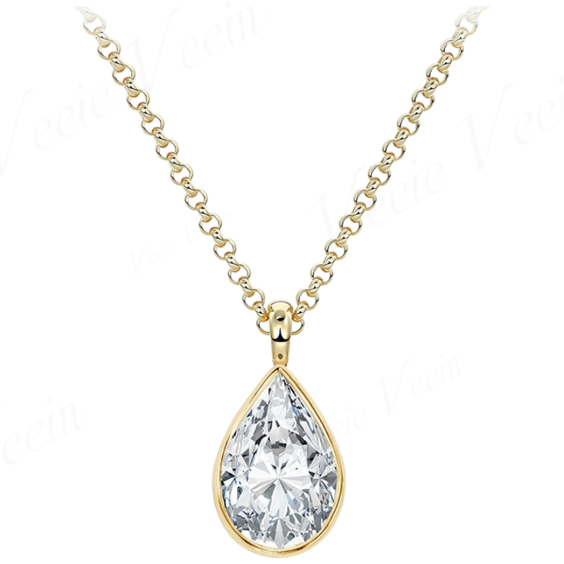 Veeie Veein Schmuck 3ct Unrege – Bezels Set Pendant Bewertung und Preis