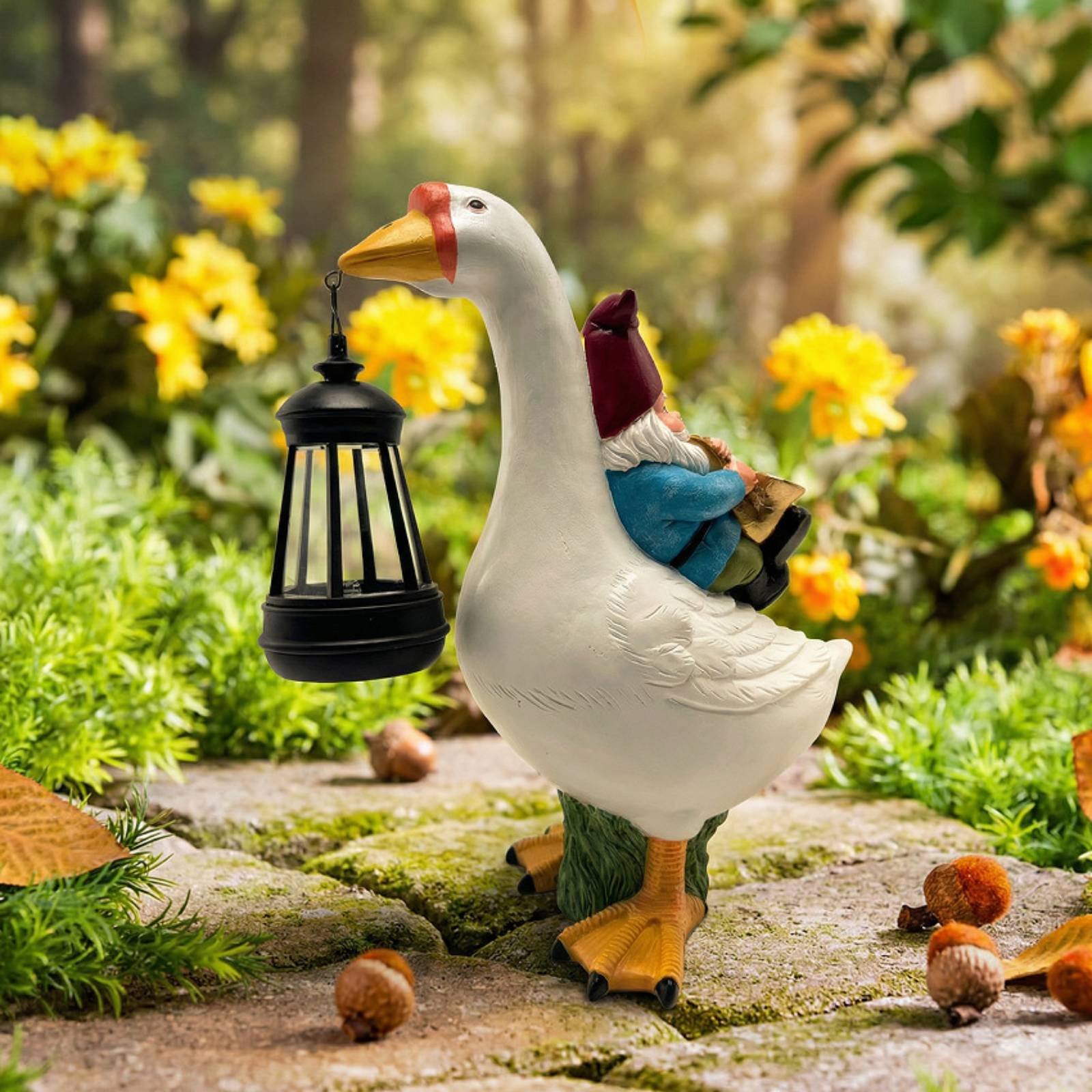Gartenzwerg auf Gans Statue We – Resin Crafts Bewertung und Preis
