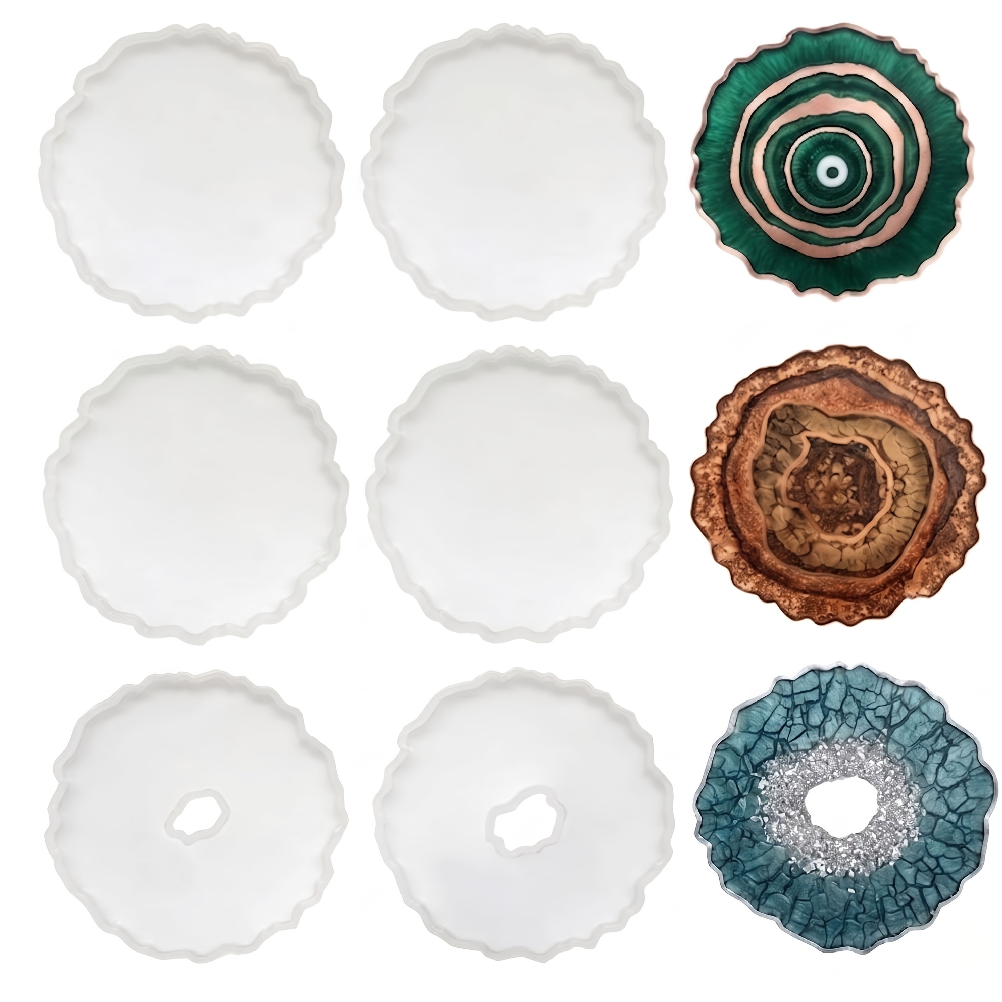 6 Stück unregelmäßige Achat-Ge – Geode Mold Silicone Bewertung und Preis