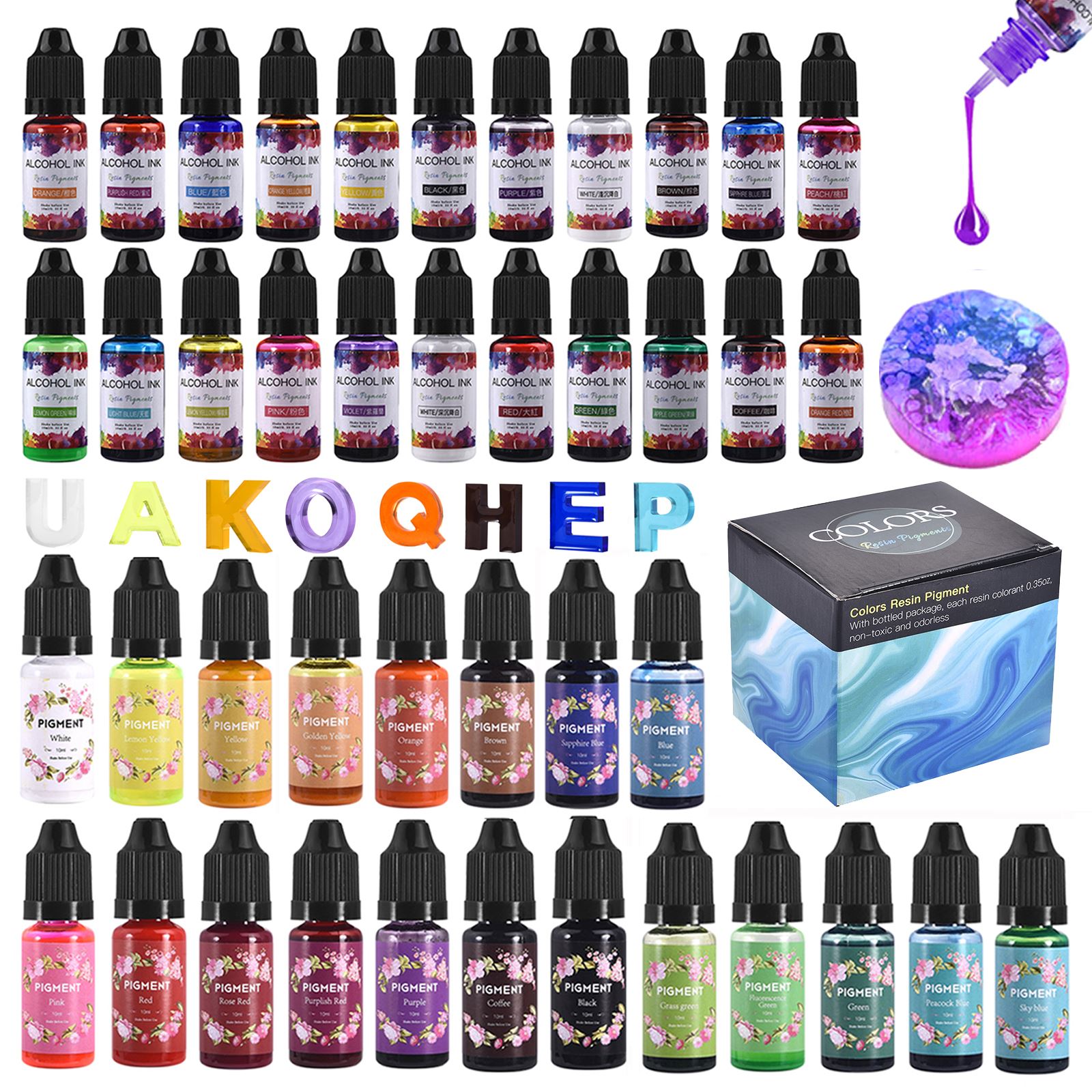 1 Set Harz Pigment Kit Kunst T – Resin Dye Alcohol Bewertung und Preis
